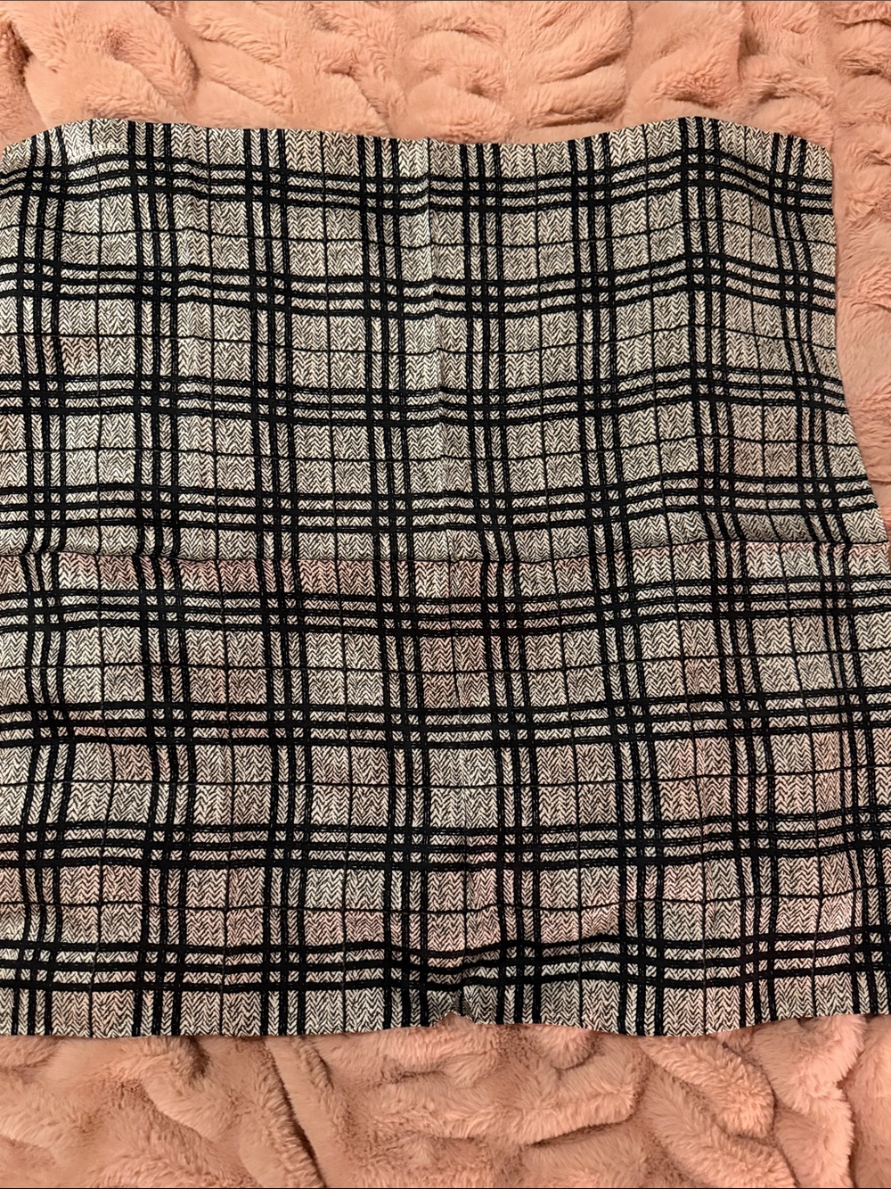 Burberry Black & Cream Plaid Scarf